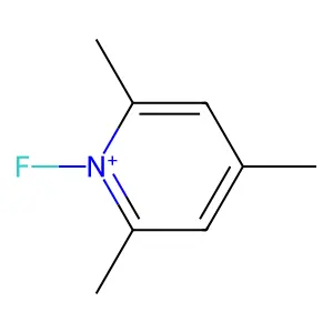 1-Fluoro-2,4,6-trimethyl-pyridin-1-ium structure