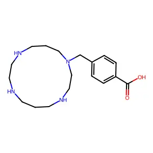 4-((1,4,8,11-Tetraazacyclotetradec-1-yl)methyl)benzoic acid structure