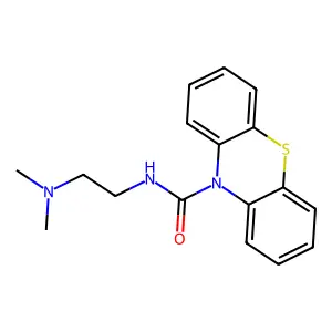 N-[2-(dimethylamino)ethyl]phenothiazine-10-carboxamide structure