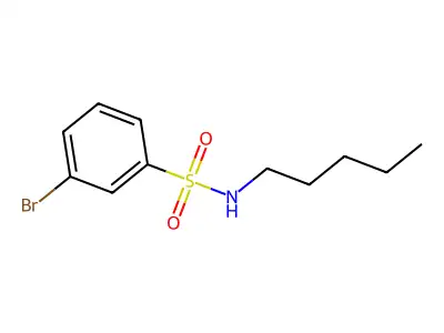 3-bromo-N-pentylbenzenesulfonamide structure