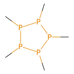 Cyclopentaphosphane, pentamethyl- structure