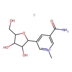 5-Ribofuranosyl-3-(aminocarbonyl)-1-methylpyridinium structure