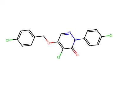 3(2H)-Pyridazinone, 4-chloro-2-(4-chlorophenyl)-5-((4-chlorophenyl)methoxy)- structure