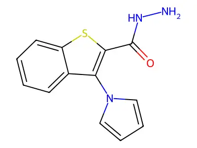 3-(1H-pyrrol-1-yl)-1-benzothiophene-2-carbohydrazide structure