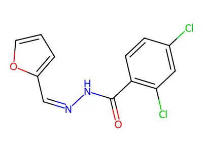 2,4-dichloro-N-(furan-2-ylmethylideneamino)benzamide structure