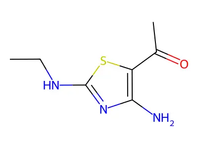 1-(4-Amino-2-ethylamino-thiazol-5-yl)-ethanone structure