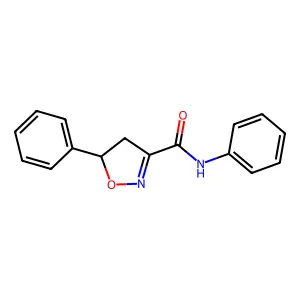 N,5-Diphenyl-4,5-dihydro-3-isoxazolecarboxamide structure