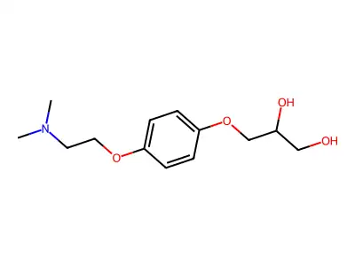 1,2-Propanediol, 3-(p-(2-(dimethylamino)ethoxy)phenoxy)- structure