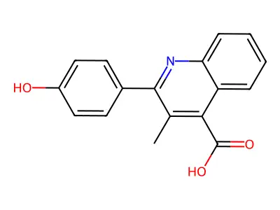 2-(4-Hydroxyphenyl)-3-methylquinoline-4-carboxylic acid structure