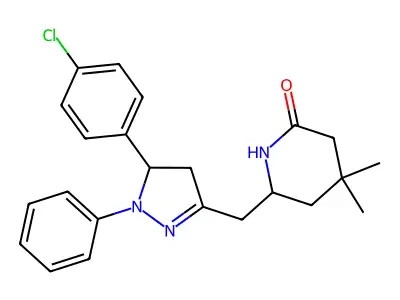 3-(4,4-Dimethyl-2-piperidon-6-yl)methyl-5-(4-chlorophenyl)-1-phenyl-2-pyrazoline structure