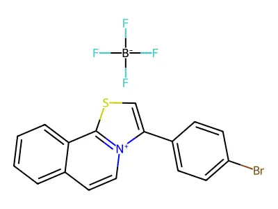3-(4-Bromophenyl)[1,3]thiazolo[2,3-a]isoquinolin-4-ium tetrafluoroborate structure