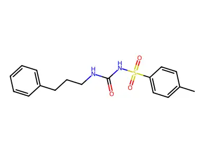 4-methyl-N-[(3-phenylpropyl)carbamoyl]benzenesulfonamide structure