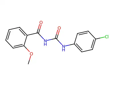 Benzamide, N-(((4-chlorophenyl)amino)carbonyl)-2-methoxy- structure