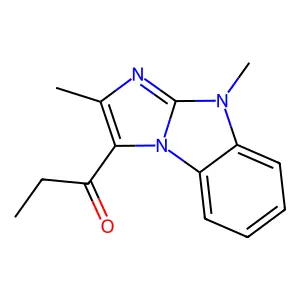 1-(2,9-Dimethyl-9H-imidazo[1,2-A]benzimidazol-3-YL)propan-1-one structure