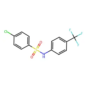 4-chloro-N-[4-(trifluoromethyl)phenyl]benzenesulfonamide structure