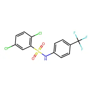 2,5-dichloro-N-[4-(trifluoromethyl)phenyl]benzenesulfonamide structure