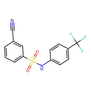 Benzenesulfonamide, 3-cyano-N-(4-(trifluoromethyl)phenyl)- structure