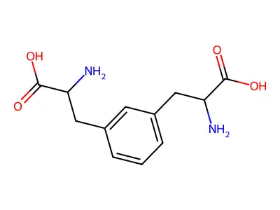 2-Amino-3-[3-(2-amino-2-carboxy-ethyl)-phenyl]-propionic acid structure