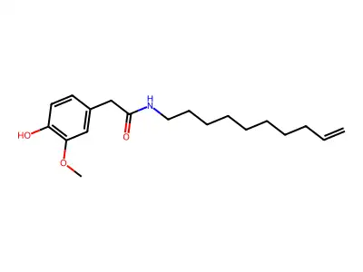 Benzeneacetamide, N-9-decenyl-4-hydroxy-3-methoxy- structure