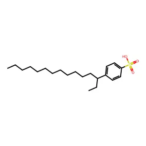 Benzenesulfonic acid, 4-(1-ethyltridecyl)- structure