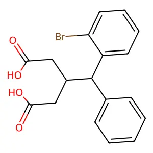 3-((2-Bromophenyl)(phenyl)methyl)pentanedioic acid structure