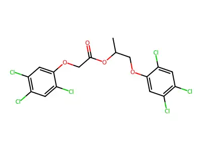 1-(2,4,5-Trichlorophenoxy)propan-2-yl 2-(2,4,5-trichlorophenoxy)acetate structure