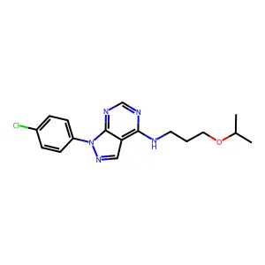 [1-(4-Chlorophenyl)pyrazolo[4,5-e]pyrimidin-4-yl][3-(methylethoxy)propyl]amine structure
