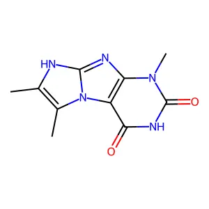 1,6,7-Trimethyl-1,3,5-trihydro-4-imidazolino[1,2-h]purine-2,4-dione structure