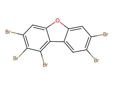 1,2,3,7,8-五溴二苯并呋喃 structure