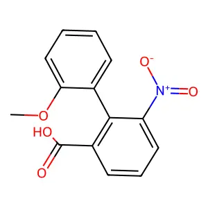 2'-Methoxy-6-nitro-[1,1'-biphenyl]-2-carboxylic acid structure