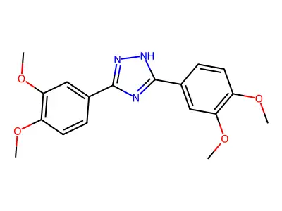3,5-Bis(3,4-dimethoxyphenyl)-1H-1,2,4-triazole structure