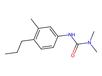 N,N-二甲基-N'-(3-甲基-4-丙基苯基)脲 structure