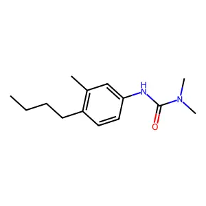 Urea, N-(4-butyl-3-methylphenyl)-N,N-dimethyl- structure