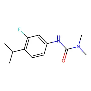 Urea, N-(3-fluoro-4-(1-methylethyl)phenyl)-N,N-dimethyl- structure