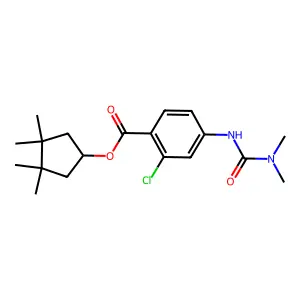 (3,3,4,4-tetramethylcyclopentyl) 2-chloro-4-(dimethylcarbamoylamino)benzoate structure