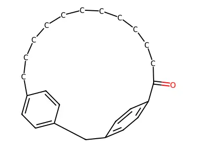 Tricyclo(17.2.2.2(3,6))pentacosa-1(22),3(25),4,6(24),19(23),20-hexaen-7-one structure