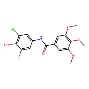 N-(3,5-dichloro-4-hydroxyphenyl)-3,4,5-trimethoxybenzamide structure