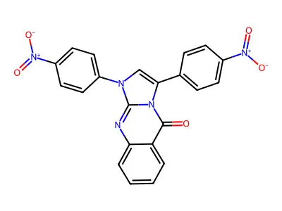 Imidazo(2,1-b)quinazolin-5(1H)-one, 1,3-bis(4-nitrophenyl)- structure