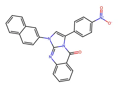 Imidazo(2,1-b)quinazolin-5(1H)-one, 1-(2-naphthyl)-3-(p-nitrophenyl)- structure