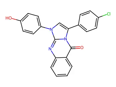 Imidazo(2,1-b)quinazolin-5(1H)-one, 3-(p-chlorophenyl)-1-(p-hydroxyphenyl)- structure