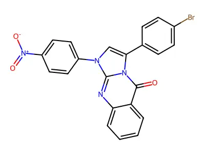 Imidazo(2,1-b)quinazolin-5(1H)-one, 3-(4-bromophenyl)-1-(4-nitrophenyl)- structure