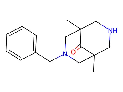 (1R,5S)-3-benzyl-1,5-dimethyl-3,7-diazabicyclo[3.3.1]nonan-9-one structure