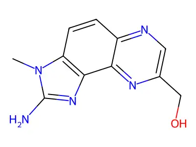 3H-Imidazo(4,5-f)quinoxaline-8-methanol, 2-amino-3-methyl- structure