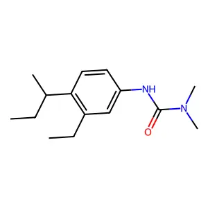 Urea, N-(3-ethyl-4-(1-methylpropyl)phenyl)-N,N-dimethyl- structure