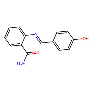 Benzamide, 2-(4-hydroxybenzylidenamino)- structure