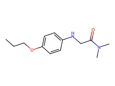 N,N-二甲基-2-(对丙氧基苯氨基)乙酰胺 structure