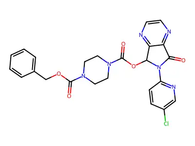 1-Benzyl 4-[6-(5-Chloropyridin-2-yl)-7-oxo-6,7-dihydro-5H-pyrrolo[3,4-b]pyrazin-5-yl]piperazine-1,4-dicarboxylate structure