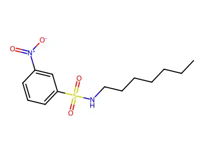 N-heptyl-3-nitrobenzenesulfonamide structure