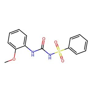 Benzenesulfonamide, N-[[(2-methoxyphenyl)amino]carbonyl]- structure