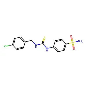 4-({[(4-Chlorobenzyl)amino]carbothioyl}amino)benzenesulfonamide structure